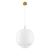 Zwisowa lampa sypialniana Boni ST-9960P/L white szklana kula nad stół biała