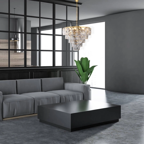 Żyrandol Chelsea ML6002 Milagro na łańcuchu kryształowa do salonu złoty