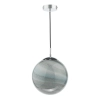 Dziecięca lampa wisząca Saturn SAT0150 planeta okrągła chrom