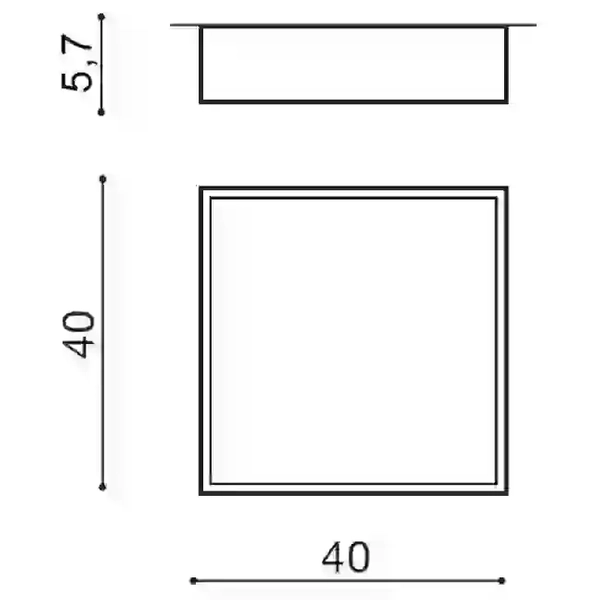 Lampa natynkowa kwadratowa MONZA AZ3690 Azzardo LED 45W 3000K sufit czarny