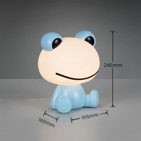 Stołowa lampka dziecięca żabka HOPPER R57971112 LED 0,3W 3000K niebieski