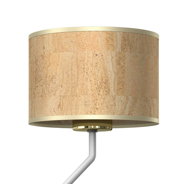 Skandynawska lampa ścienna Lino regulowana biała drewno
