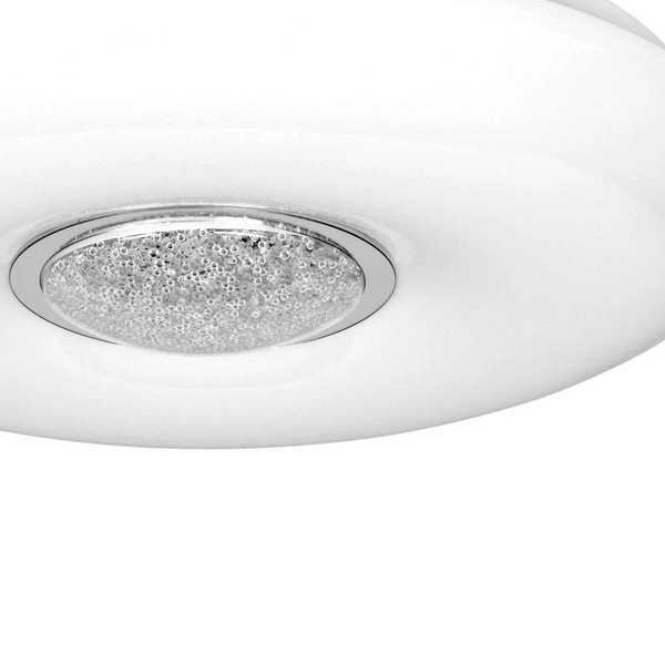 Plafon LAMPA sufitowa VELA ML4401 Milagro okrągła OPRAWA z pilotem LED 24W 3000K - 6000K kryształki białe