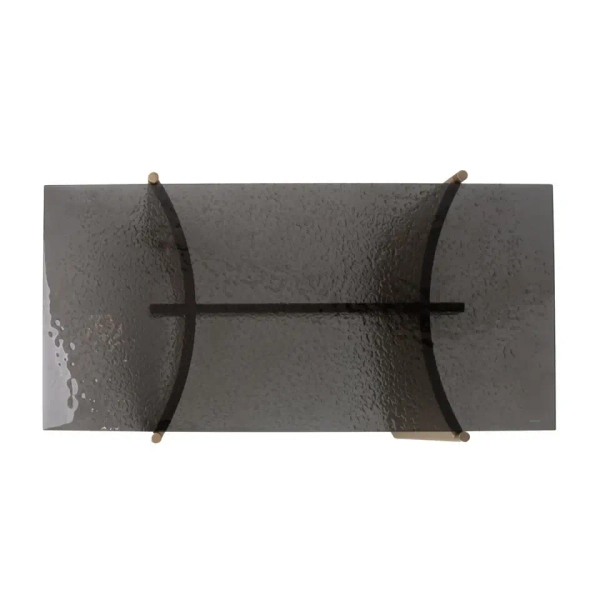 Czarna ława MANTA MM001501100394 złota szklana do salonu 130x70cm