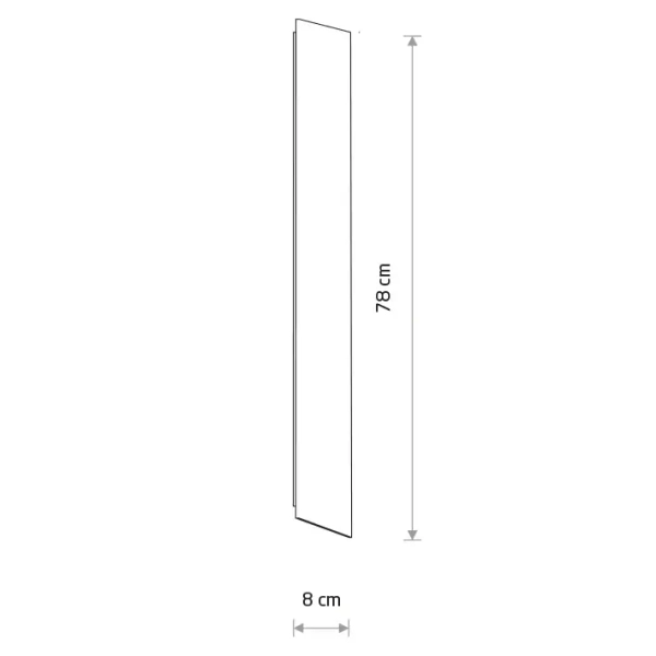 Podłużna ścienna lampa COMMA 11876 LED 19W 3000K czarna