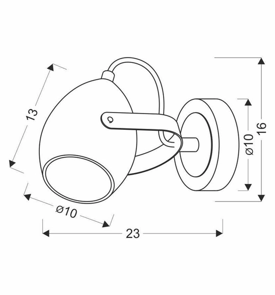 Kinkiet ścienny Anica 91-81391 Candellux z regulacją czarny miedziany