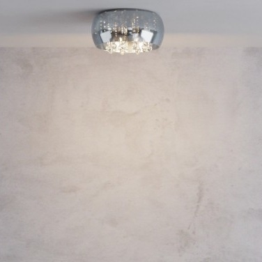 Pokojowy plafon Burn sufitowa lampa okrągła chrom crystal
