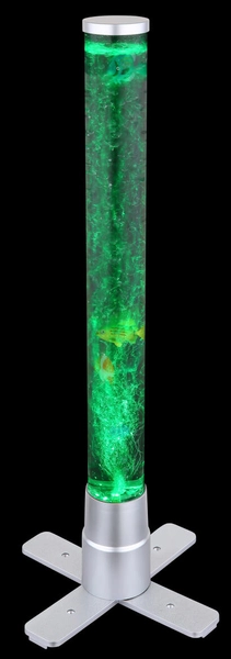 Dekoracyjna lampka podłogowa Mendoza z rybkami LED RGB 0,06W srebrna