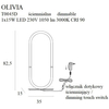 Biurkowa lampka industrialna OLIVIA T0045D Maxlight LED 15W 3000K elipsa złota biała