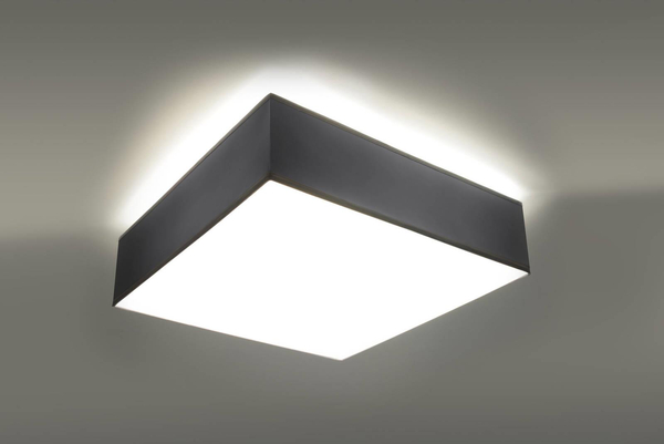 Plafon LAMPA sufitowa SL.0137 natynkowa OPRAWA kwadratowa szara