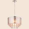 LAMPA wisząca AMY 15188H3 Globo abażurowa OPRAWA z kryształkami zwis glamour crystal srebrny przezroczysty