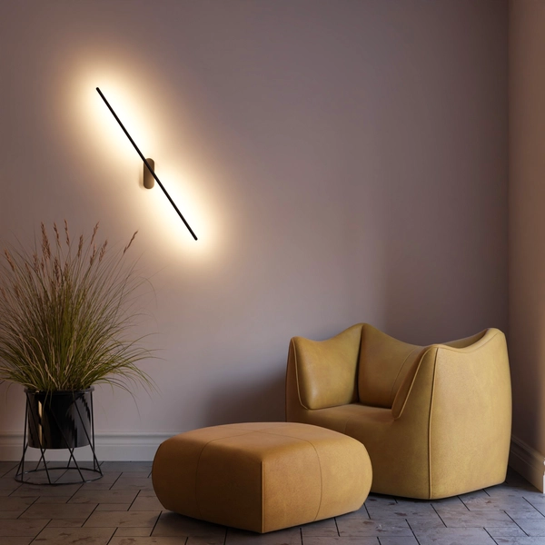 Minimalistyczny kinkiet Line 6243A1103 Elkim LED 10W 3000K czarny