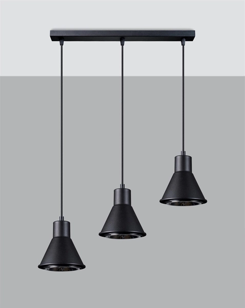 Lampa zwisowa Tazila SL.0990 Sollux industrial kuchenna czarna