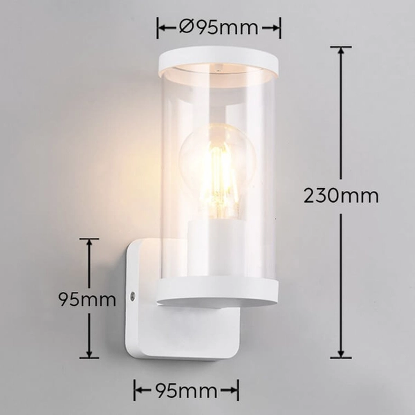 Metalowa lampa ścienna Bonito R21596131 IP44 tuba biały