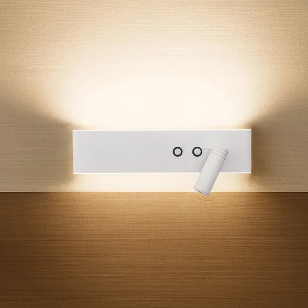 Minimalistyczny kinkiet Resort ML1569 LED 10W+3W 4000K biały
