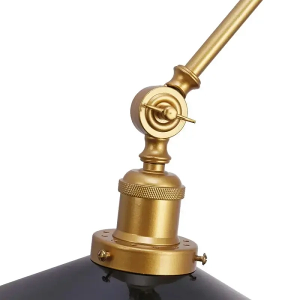 Regulowany kinkiet ścienny Retro ABR-KRNW-GB Abruzzo czarny złoty