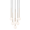 Molekułowa lampa wisząca Arcturus P0574-07F-F7AA Zumaline biały złoty