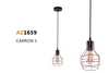 Lampa wisząca Carron miedziana druciana do przedpokoju