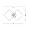 Natynkowa lampa Hex RLX96474-1B Zumaline LED 30W 3000K kwadraty złoty