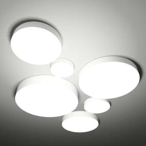 Plafon LAMPA sufitowa BUNGO 7142 Shilo okrągła OPRAWA ścienna KINKIET biały
