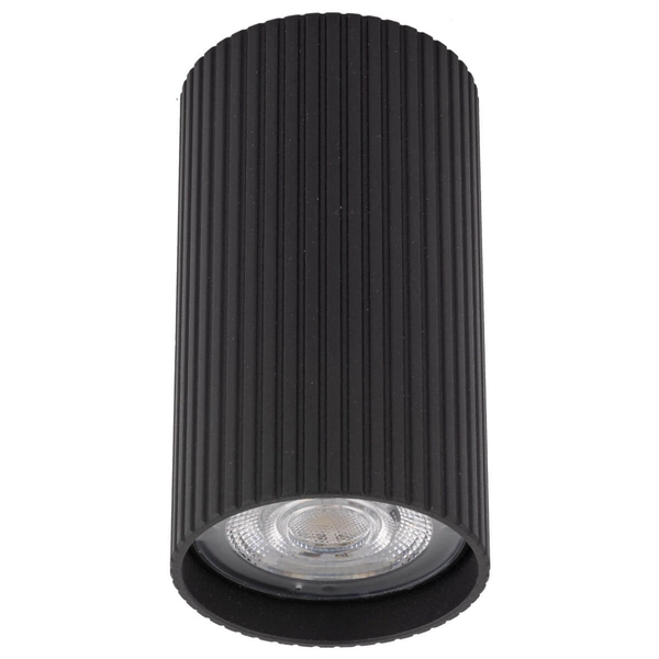 Lampa natynkowa do sypialni Tune 10022 sopel rurka tuba czarna