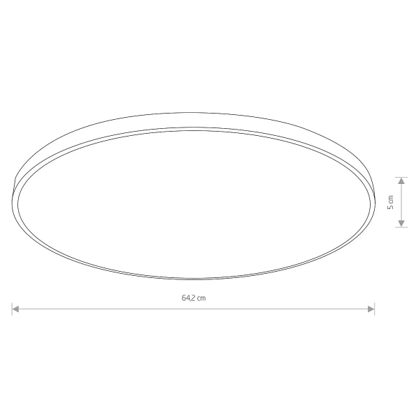 Okrągła lampa ledowa sufitowa AGNES ROUND 10981 LED 64W 3000K IP44 biała