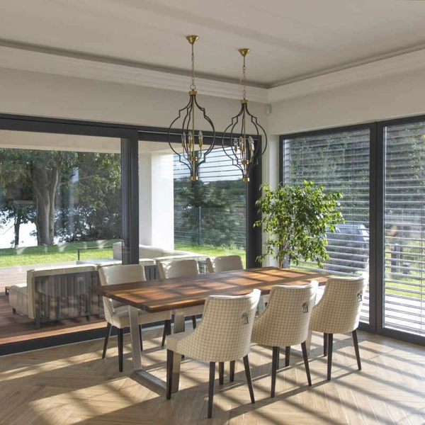 Industrialna LAMPA wisząca NASHVILLE P05186BK Cosmolight świecznikowy zwis na łańcuchu czarny złoty