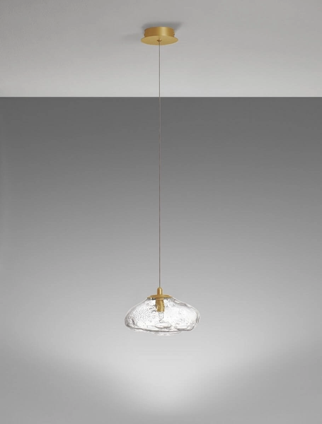 Wisząca lampa glamour NAYARIT LE42898 do salonu crystal złota outlet