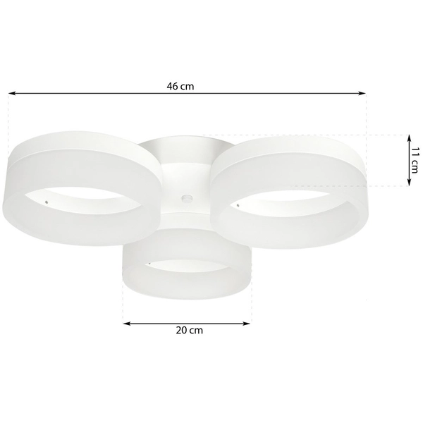 Plafon LAMPA sufitowa RING ML166 Milagro futurystyczna OPRAWA pierścienie rings LED 36W 4000K białe