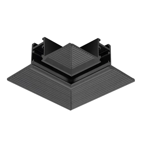 Podtynkowy łącznik narożny do szyn 1-obwodowych 11732 czarny