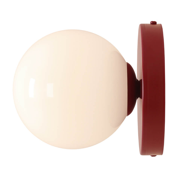 Szklana lampa ścienna BALL 1126C15_S Aldex okrągła biała czerwona