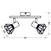 LAMPA sufitowa VERVE 92-61348 Candellux regulowana OPRAWA listwa SPOT druciane reflektorki loft chrom białe