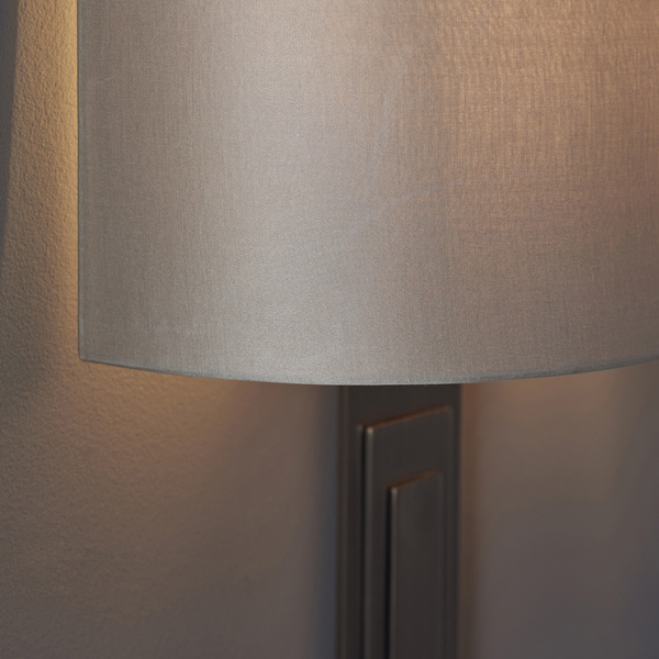 Salonowa lampa ścienna L&-195271 Light& z abażurem brązowa ecru