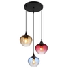 Potrójna wisząca lampa Sander 15748-3HR szklana multikolor