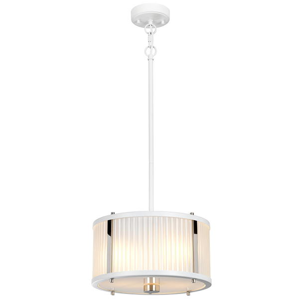 Żyrandol LAMPA wisząca Corona DL-CORONA-2P-WPN Elstead klasyczna OPRAWA okrągły zwis biały nikiel
