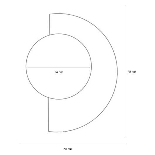 Naścienna lampa kulista na przedpokój LOOP 1125C17 Aldex beżowy