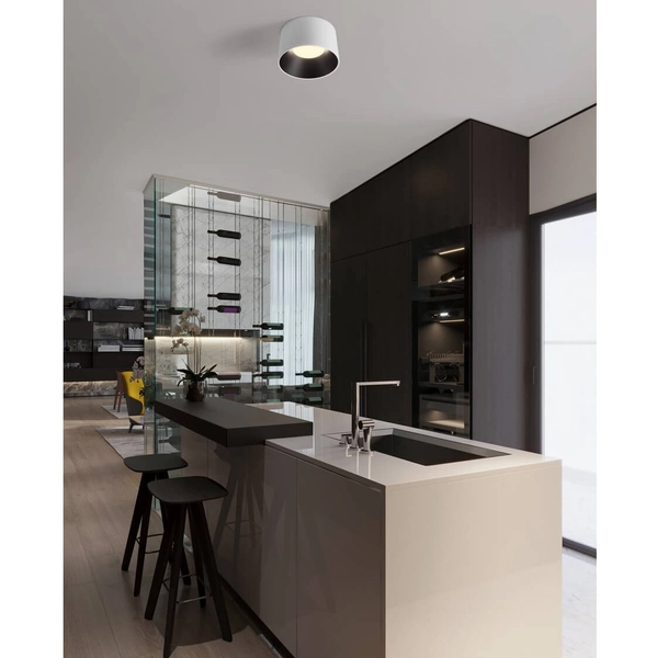 Plafoniera jadalniana CAMPANERO LE44805 LED 24W 3000K tuba biały czarny