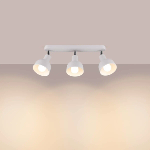 Potrójny plafon Elba SL.1315 Sollux z regulacją geometryczny biały