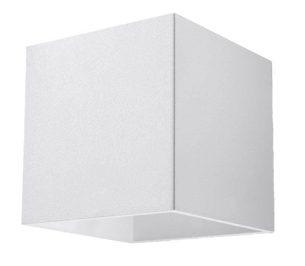 Kinkiet LAMPA ścienna SL.0059 metalowa OPRAWA przyścienna kostka cube biała