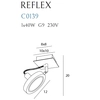 Oprawa sufitowa/kinkiet do jadalni REFLEX C0139 Maxlight regulowany chrom biała