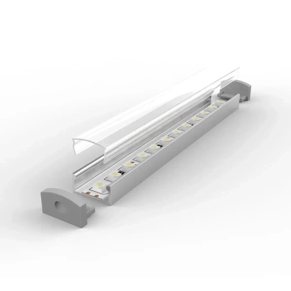 Metalowy profil do taśm ledowych P4-1C2 podłużny czarny