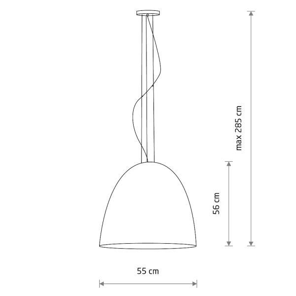 Kopułowa lampa wisząca EGG 9023 do jadalni nad stół biała złota