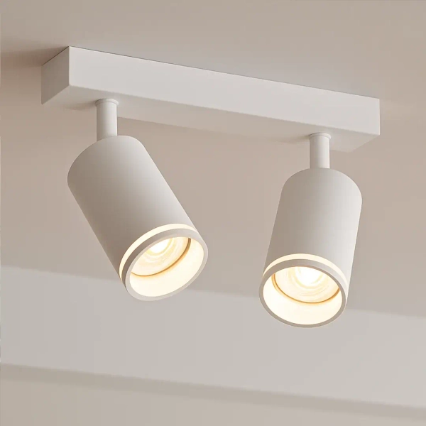 Dwupunktowa lampa sufitowa Pipe Ring Spot ML2070 na belce biały