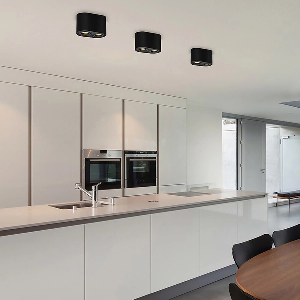 Regulowana lampa natynkowa Kobald 2051 czarny plafon przysufitowy