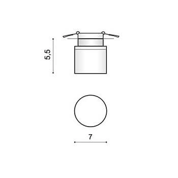 Wpuszczana lampa sufitowa Linz AZ2774 LED 5W 3000K chrom biała