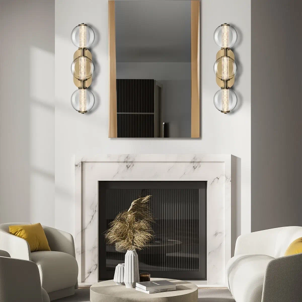 Kinkiet ścienny bubble Atomo QN-ATOMO-3W-BG LED 13W 3000K IP44 złoty