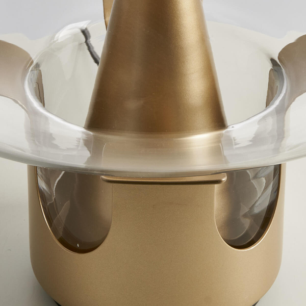Nocna lampka do sypialni FATA ST-7278-S GOLD bubble przezroczysta złoty