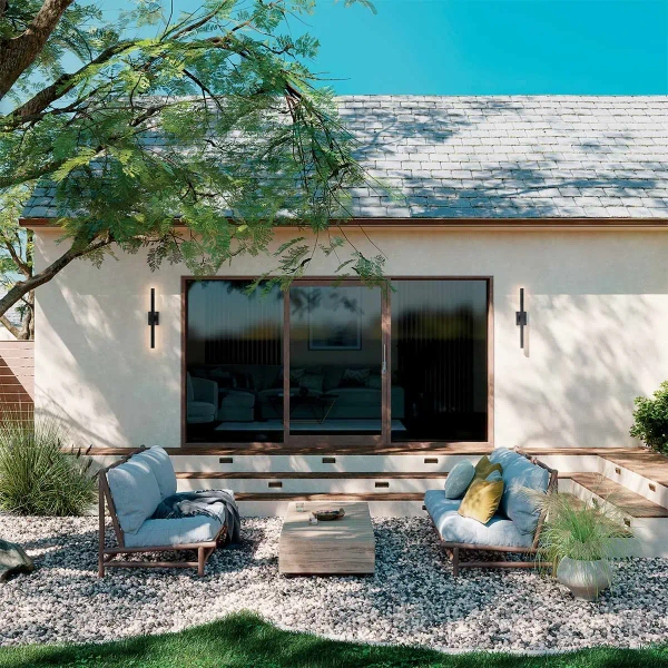 Ścienna zewnętrzna lampa Nocar KL-NOCAR-L-BK LED 39W 4000K IP44 czarna