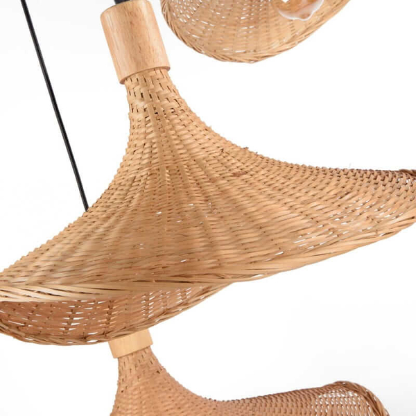 Wisząca lampa Boho ABR-LWS-BH40-3XE27 Abruzzo kapelusze japandi beżowa