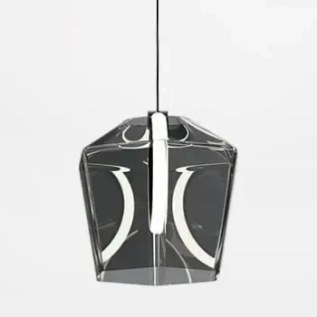 Szklana lampa wisząca do salonu COLORE MD3350-1BL/S LED 6W 3000K czarna